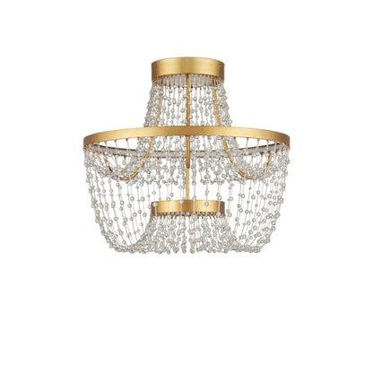 Currey and Company Mademoiselle 22" Wide Semi-Flush Ceiling Fixture