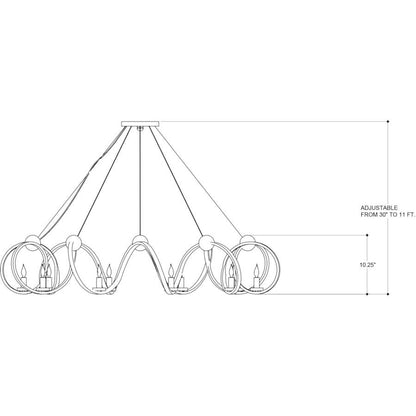 Currey and Company Quantum 31" Wide Four Light Glass Bauble Chandelier