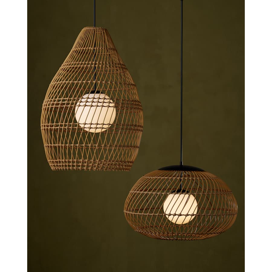 Currey and Company Fishtrap 30" Wide Outdoor Pendant