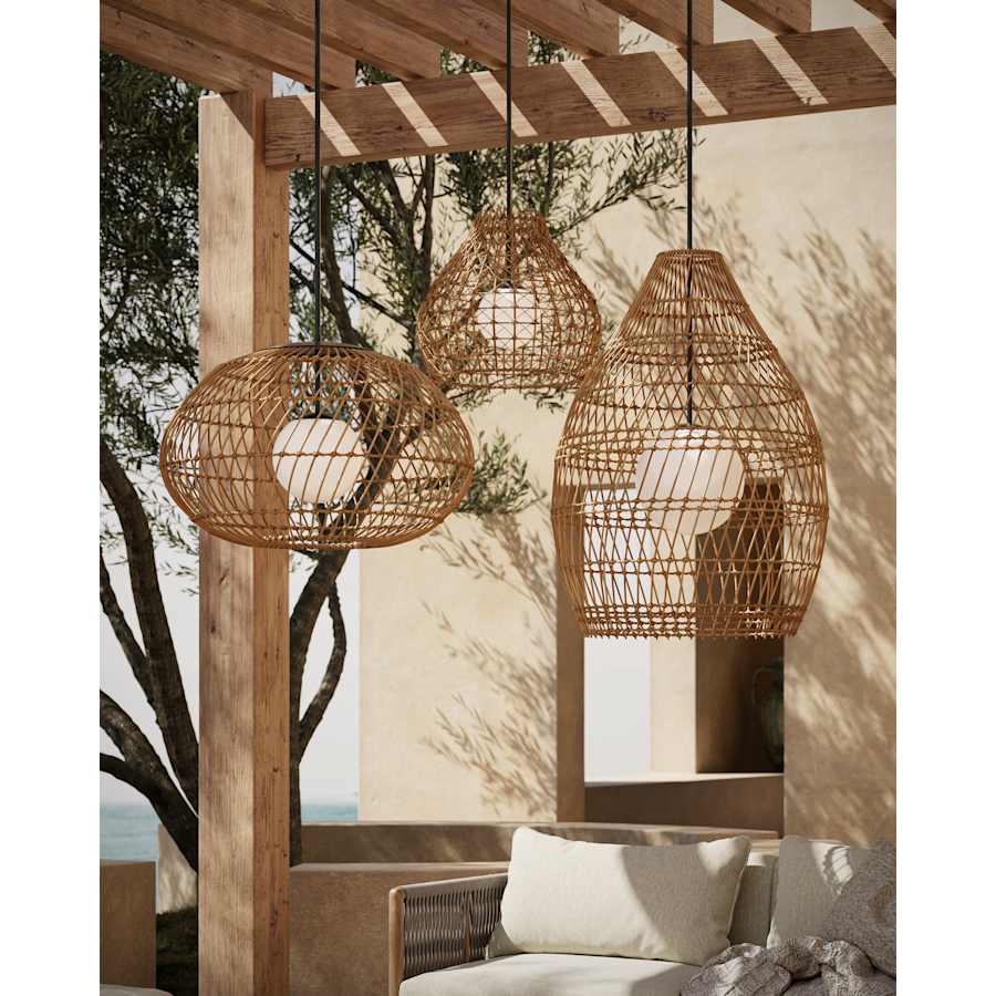 Currey and Company Fishtrap 30" Wide Outdoor Pendant