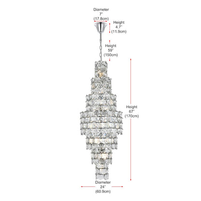 Elegant Lighting Adaline 26 Light 24" Wide Waterfall Chandelier