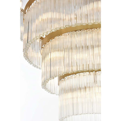 Elegant Lighting Harlow 28 Light 40" Wide Waterfall Chandelier