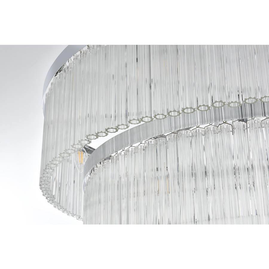 Elegant Lighting Harlow 28 Light 40" Wide Waterfall Chandelier