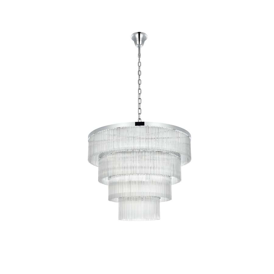 Elegant Lighting Harlow 28 Light 40" Wide Waterfall Chandelier