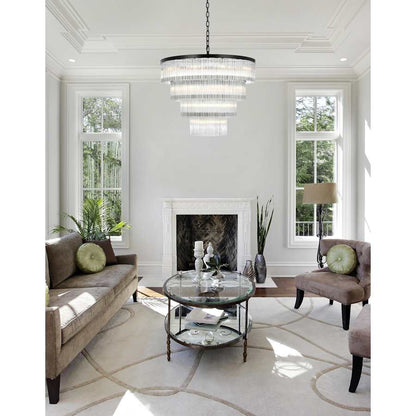Elegant Lighting Harlow 28 Light 40" Wide Waterfall Chandelier