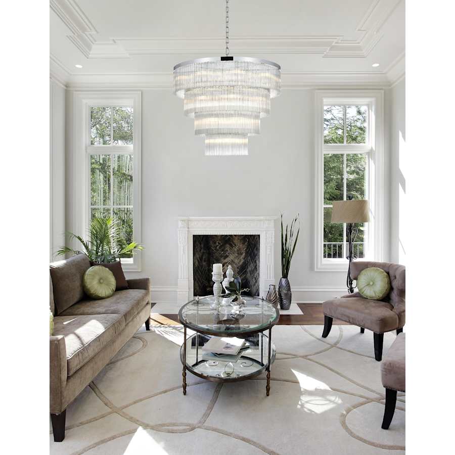 Elegant Lighting Harlow 28 Light 40" Wide Waterfall Chandelier