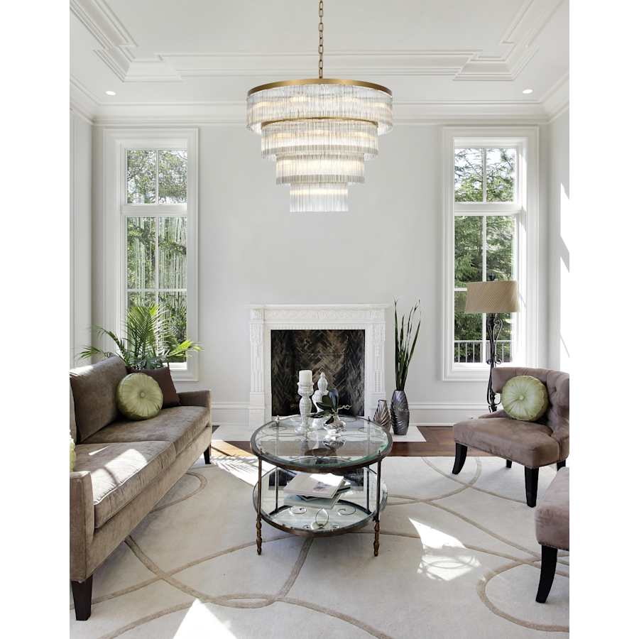 Elegant Lighting Harlow 28 Light 40" Wide Waterfall Chandelier