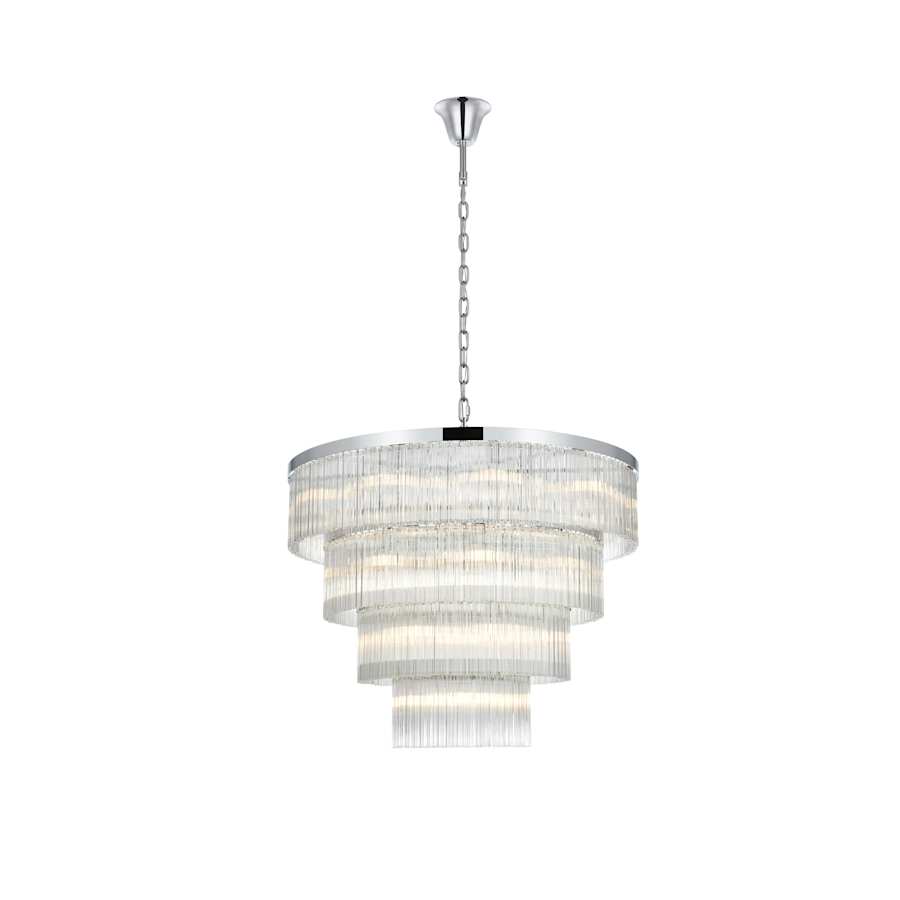 Elegant Lighting Harlow 28 Light 40" Wide Waterfall Chandelier