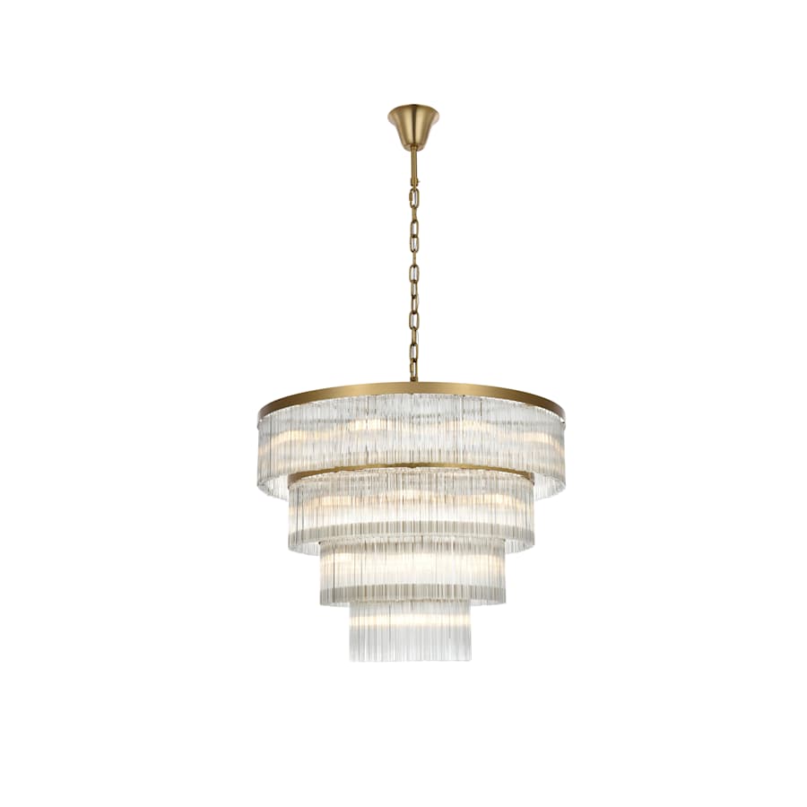 Elegant Lighting Harlow 28 Light 40" Wide Waterfall Chandelier