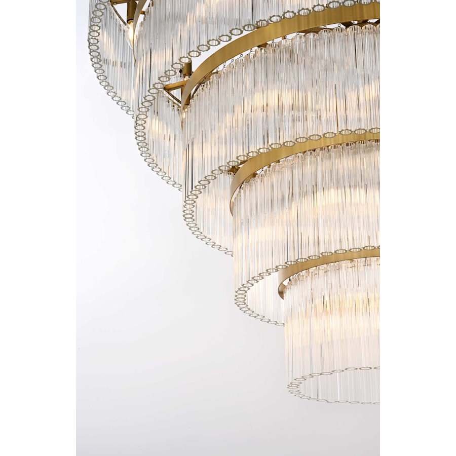 Elegant Lighting Harlow 40 Light 48" Wide Waterfall Chandelier