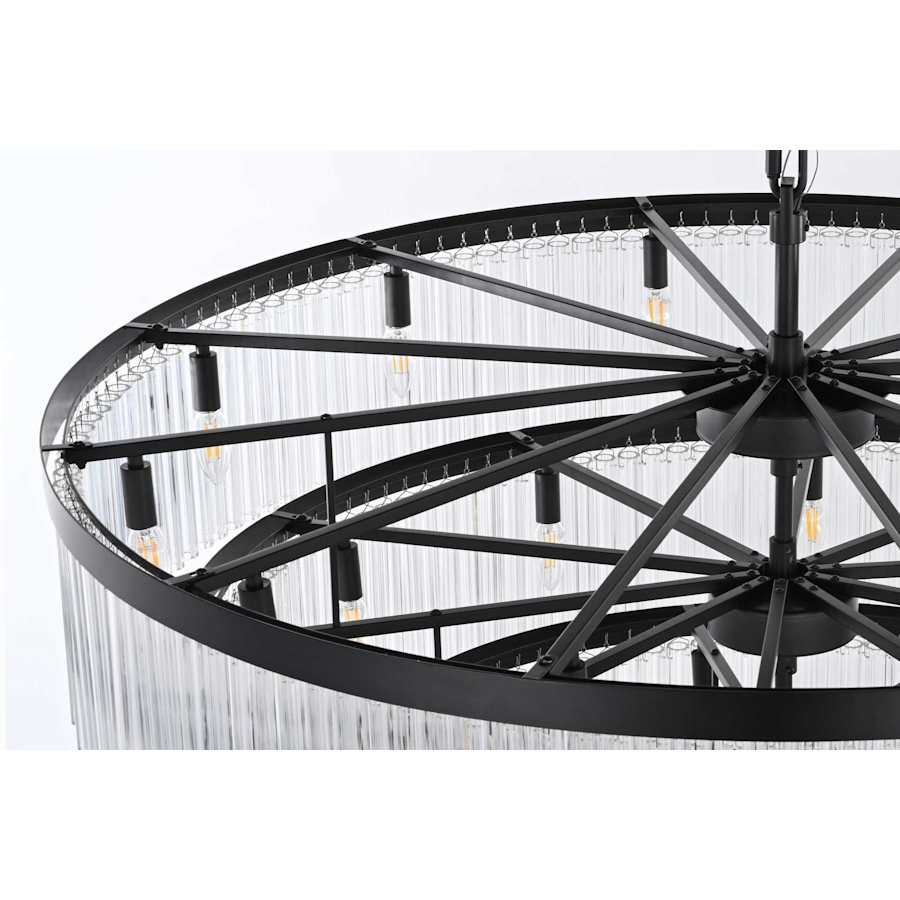 Elegant Lighting Harlow 40 Light 48" Wide Waterfall Chandelier