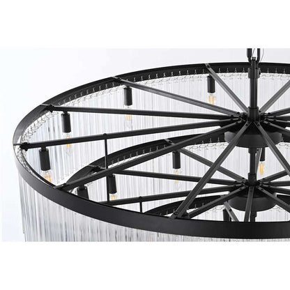 Elegant Lighting Harlow 40 Light 48" Wide Waterfall Chandelier