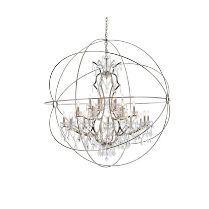 Elegant Lighting Geneva 25 Light 60" Wide Crystal Chandelier with Clear Royal Cut Crystals