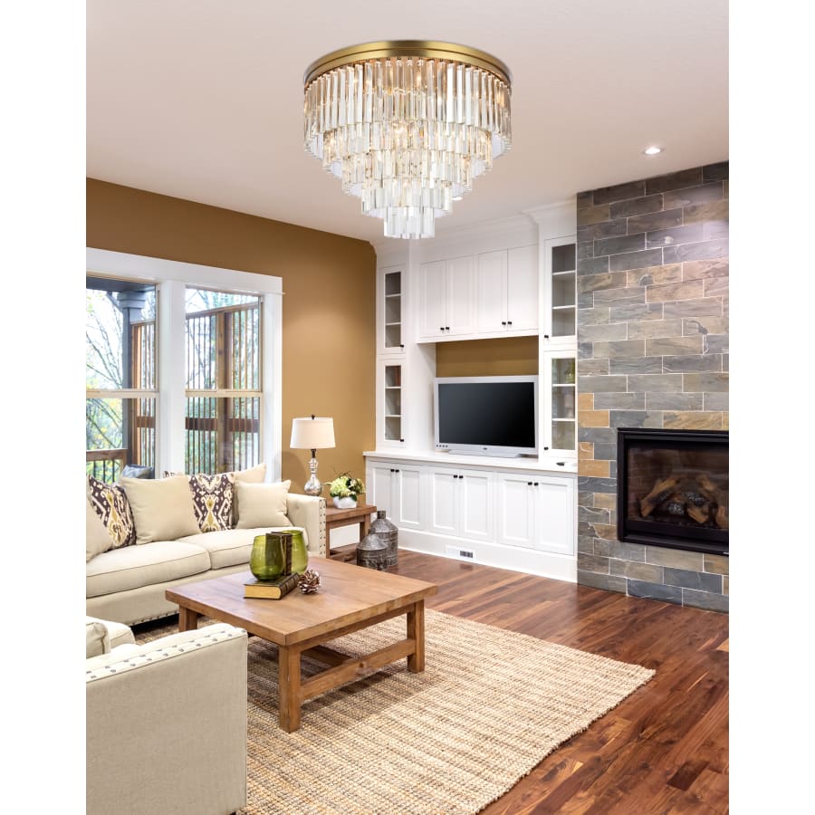 Elegant Lighting Sydney 17 Light 32" Wide Flush Mount Waterfall Ceiling Fixture
