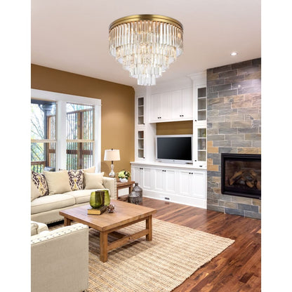 Elegant Lighting Sydney 17 Light 32" Wide Flush Mount Waterfall Ceiling Fixture