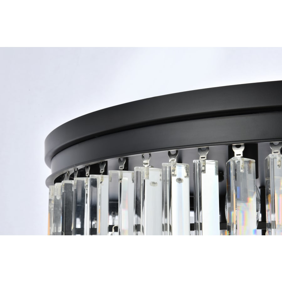 Elegant Lighting Sydney 17 Light 32" Wide Flush Mount Drum Ceiling Fixture with Clear Royal Cut Crystals