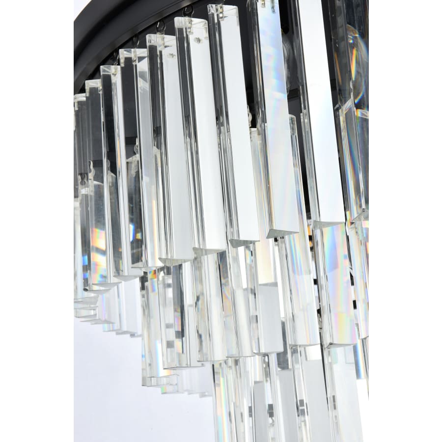 Elegant Lighting Sydney 17 Light 32" Wide Flush Mount Drum Ceiling Fixture with Clear Royal Cut Crystals