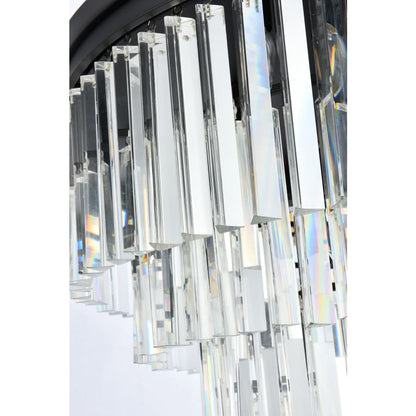 Elegant Lighting Sydney 17 Light 32" Wide Flush Mount Drum Ceiling Fixture with Clear Royal Cut Crystals