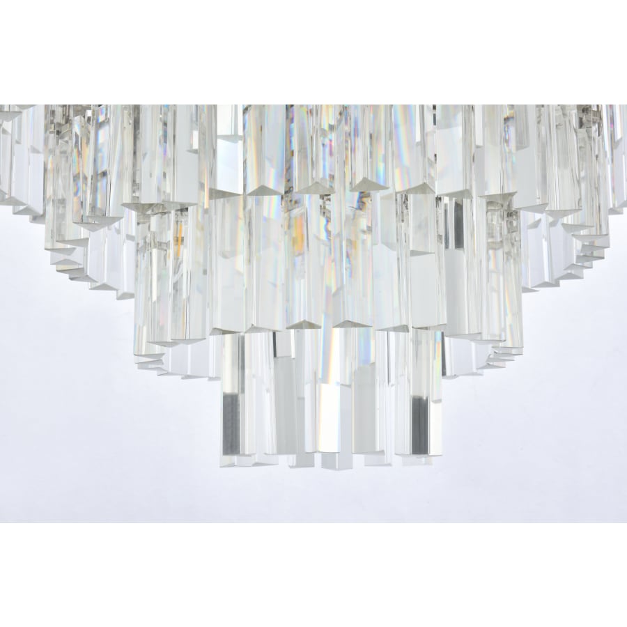 Elegant Lighting Sydney 17 Light 32" Wide Flush Mount Drum Ceiling Fixture with Clear Royal Cut Crystals