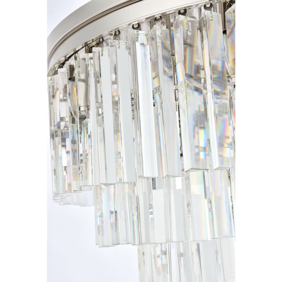 Elegant Lighting Sydney 17 Light 32" Wide Flush Mount Drum Ceiling Fixture with Clear Royal Cut Crystals