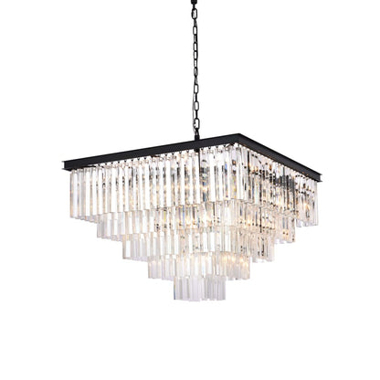 Elegant Lighting Sydney 21 Light 34" Wide Crystal Waterfall Chandelier