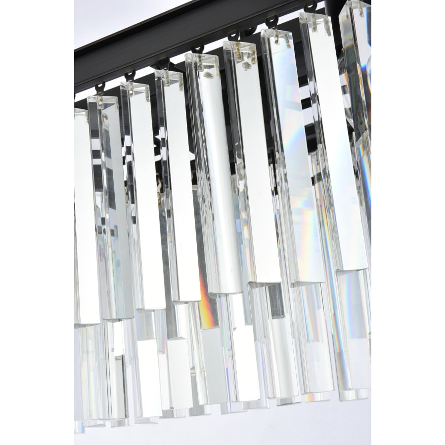 Elegant Lighting Sydney 12 Light 60" Wide Crystal Linear Chandelier with Clear Royal Cut Crystals