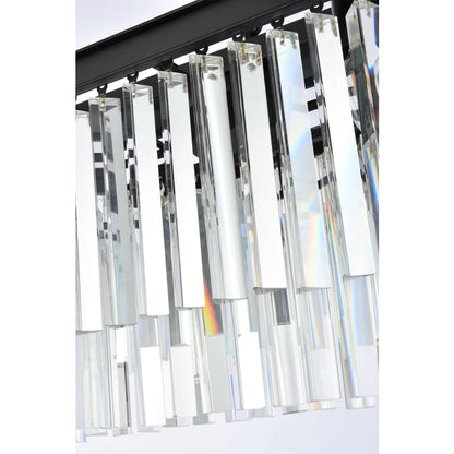 Elegant Lighting Sydney 12 Light 60" Wide Crystal Linear Chandelier with Clear Royal Cut Crystals