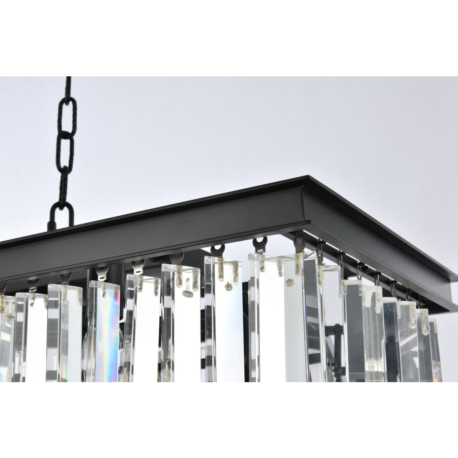 Elegant Lighting Sydney 12 Light 60" Wide Crystal Linear Chandelier with Clear Royal Cut Crystals