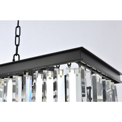 Elegant Lighting Sydney 12 Light 60" Wide Crystal Linear Chandelier with Clear Royal Cut Crystals