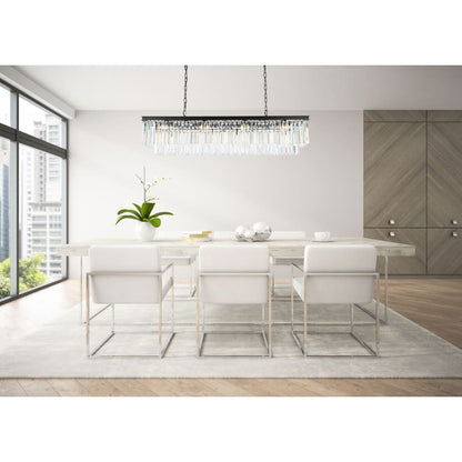 Elegant Lighting Sydney 12 Light 60" Wide Crystal Linear Chandelier with Clear Royal Cut Crystals