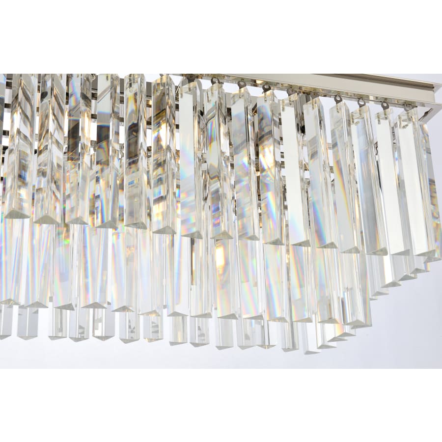 Elegant Lighting Sydney 12 Light 60" Wide Crystal Linear Chandelier with Clear Royal Cut Crystals