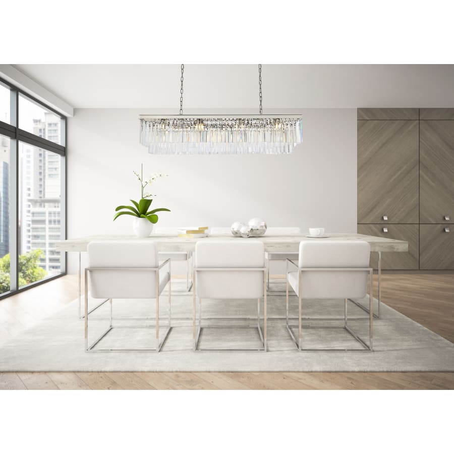 Elegant Lighting Sydney 12 Light 60" Wide Crystal Linear Chandelier with Clear Royal Cut Crystals