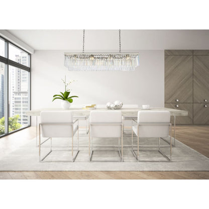 Elegant Lighting Sydney 12 Light 60" Wide Crystal Linear Chandelier with Clear Royal Cut Crystals