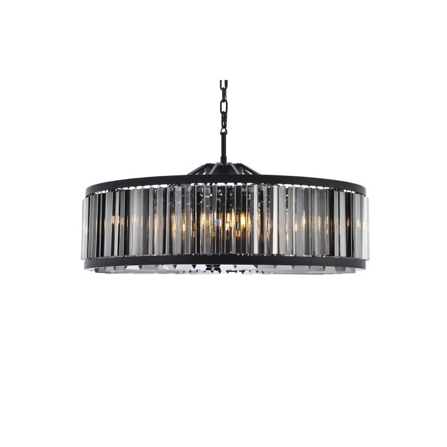 Elegant Lighting Chelsea 10 Light 44" Wide Crystal Drum Chandelier with Silver Shade Royal Cut Crystals