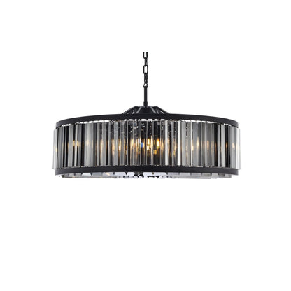 Elegant Lighting Chelsea 10 Light 44" Wide Crystal Drum Chandelier with Silver Shade Royal Cut Crystals