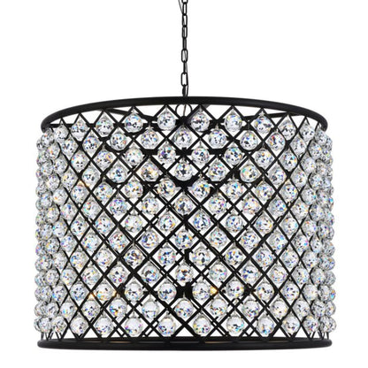 Elegant Lighting Madison 12 Light 36" Wide Crystal Drum Chandelier with Clear Royal Cut Crystals