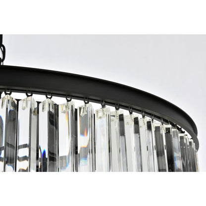 Elegant Lighting Sydney 10 Light 44" Wide Flush Mount Drum Ceiling Fixture with Clear Royal Cut Crystals