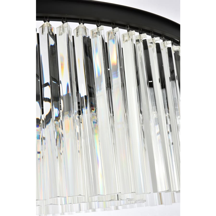 Elegant Lighting Sydney 10 Light 44" Wide Flush Mount Drum Ceiling Fixture with Clear Royal Cut Crystals