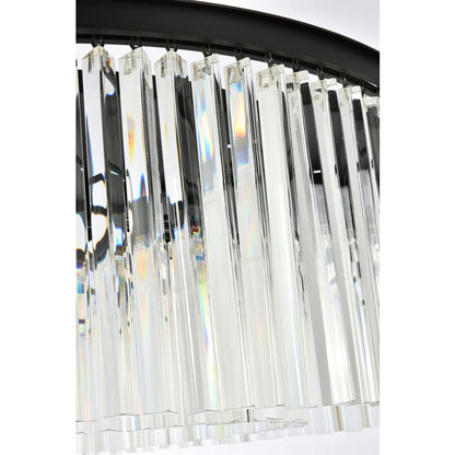 Elegant Lighting Sydney 10 Light 44" Wide Flush Mount Drum Ceiling Fixture with Clear Royal Cut Crystals