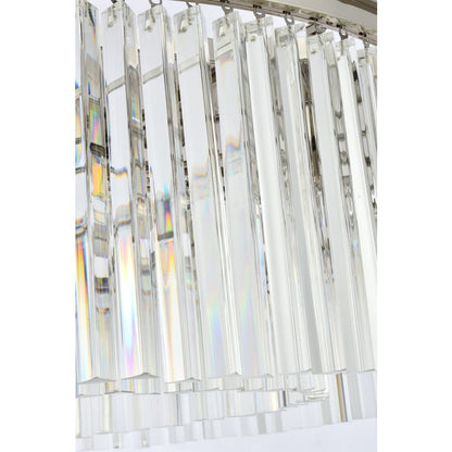Elegant Lighting Sydney 10 Light 44" Wide Flush Mount Drum Ceiling Fixture with Clear Royal Cut Crystals