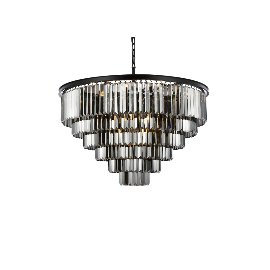 Elegant Lighting Sydney 33 Light 44" Wide Crystal Chandelier with Silver Shade Royal Cut Crystals
