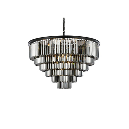 Elegant Lighting Sydney 33 Light 44" Wide Crystal Chandelier with Silver Shade Royal Cut Crystals