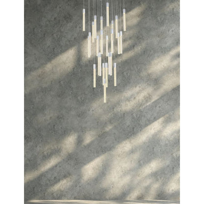 Elegant Lighting Weston 25 Light 36" Wide LED Crystal Multi Light Pendant with Clear Crystal Accents