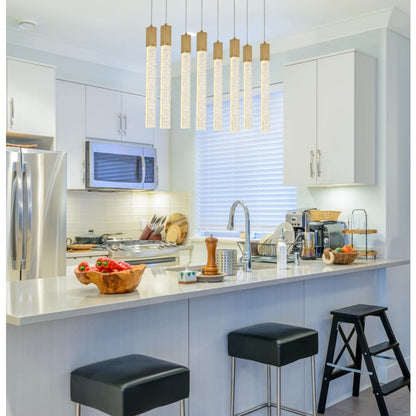 Elegant Lighting Weston 25 Light 36" Wide LED Crystal Multi Light Pendant with Clear Crystal Accents