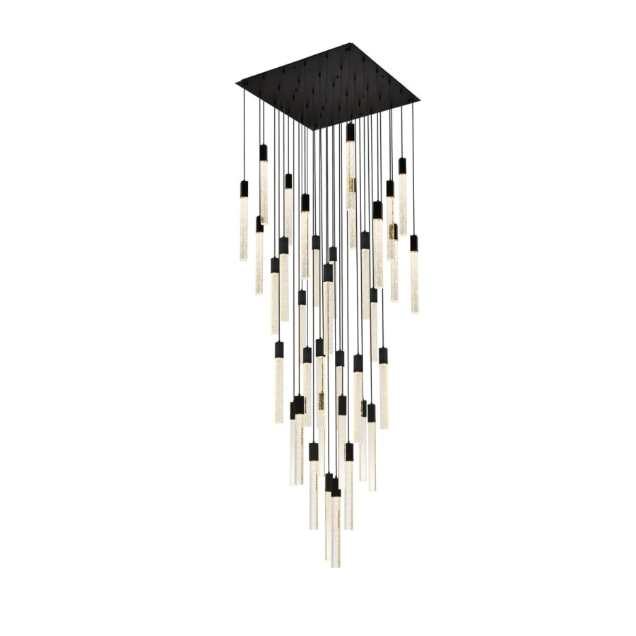 Elegant Lighting Weston 36 Light 42" Wide LED Crystal Multi Light Pendant with Clear Crystal Accents