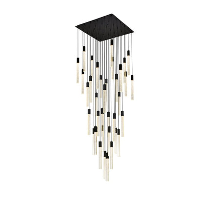 Elegant Lighting Weston 36 Light 42" Wide LED Crystal Multi Light Pendant with Clear Crystal Accents