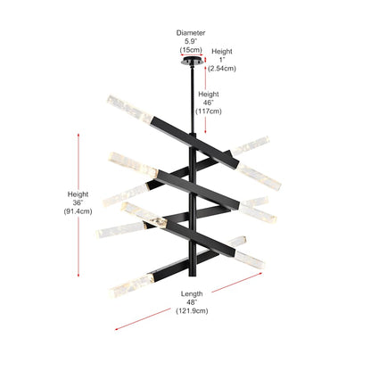 Elegant Lighting Ari 12 Light 48" Wide LED Multi Light Pendant