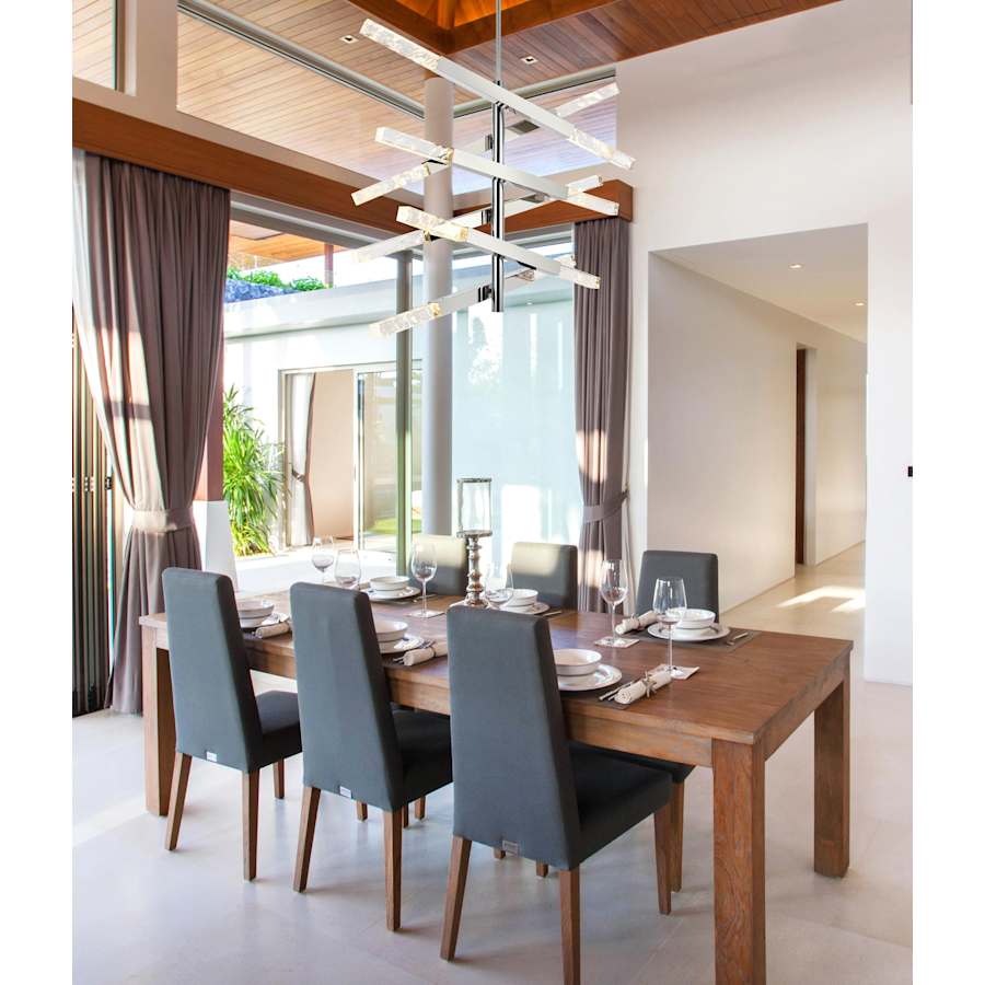 Elegant Lighting Ari 12 Light 48" Wide LED Multi Light Pendant