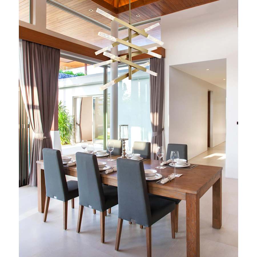 Elegant Lighting Ari 12 Light 48" Wide LED Multi Light Pendant