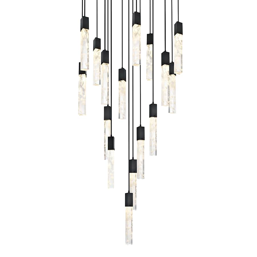 Elegant Lighting Aurora 36" Wide Crystal Chandelier